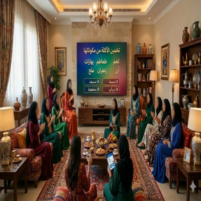 لعبة خمن الأكلة من مكوناتها